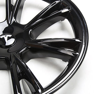 19-Inch Gemini Wheel Covers for Tesla Model Y Rims | Replacement Hub Caps (Set of 4, Gloss Black)