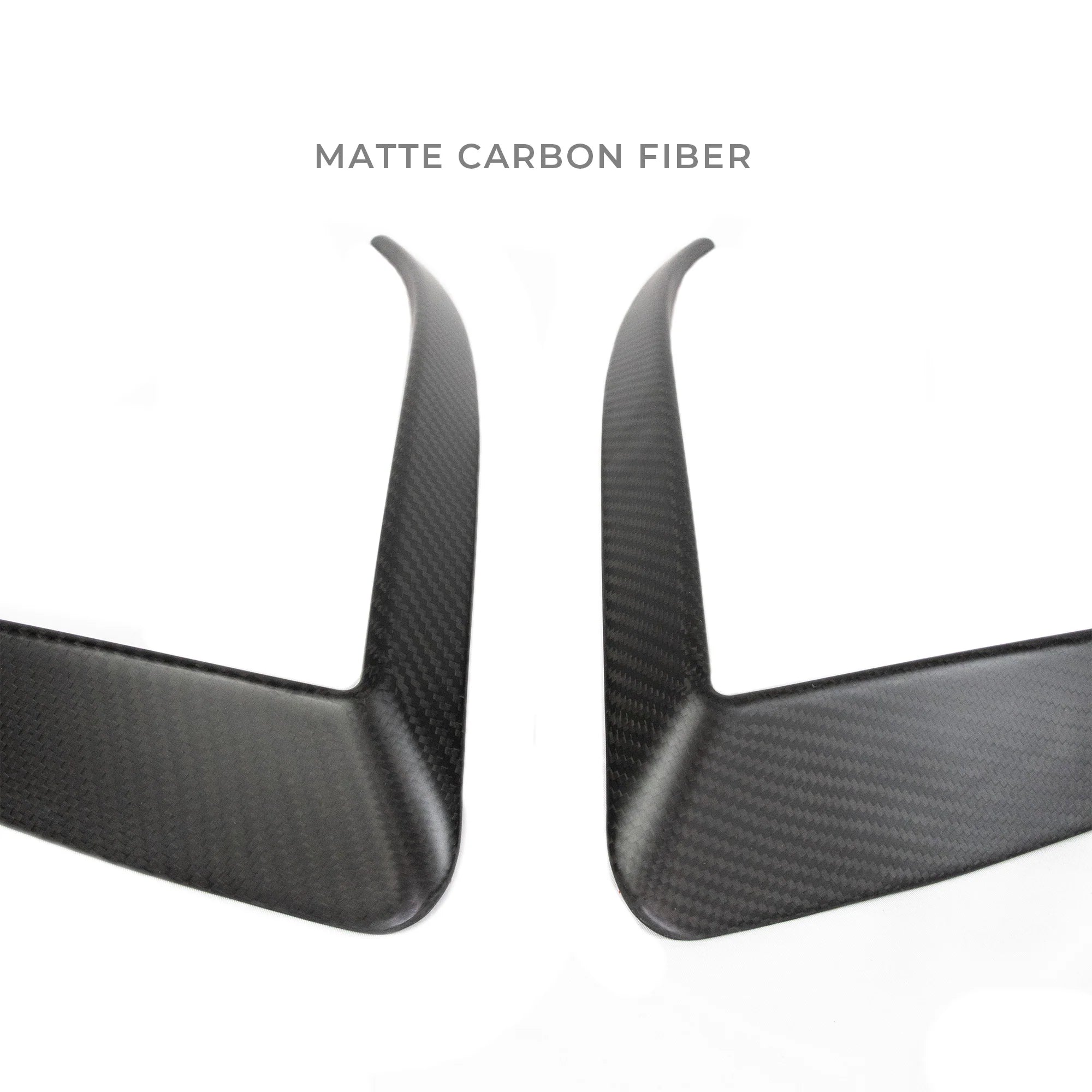 2022+ | Model X Fog Light Canards/Eyelids (1 Pair) - Real Molded Carbon Fiber