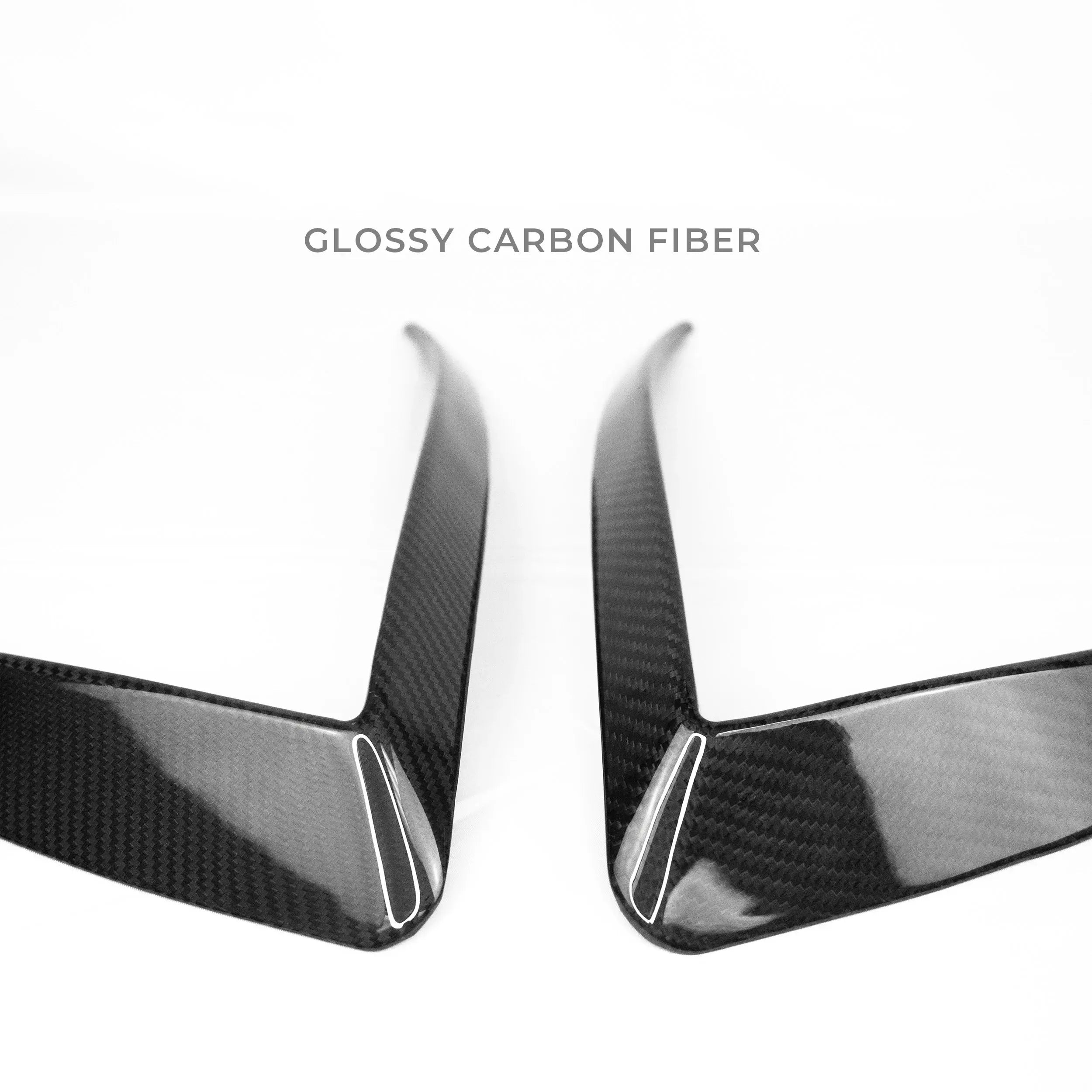 2022+ | Model X Fog Light Canards/Eyelids (1 Pair) - Real Molded Carbon Fiber