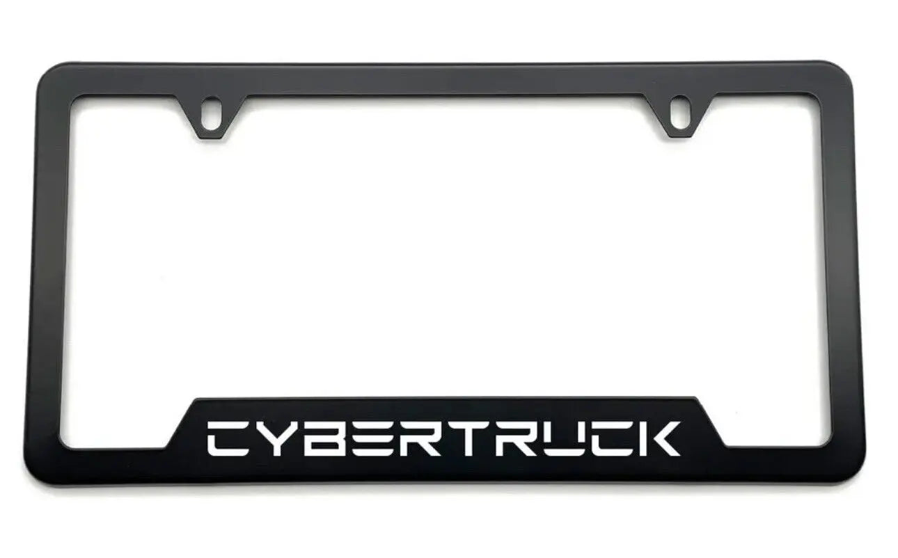 Cybertruck laser engraved Stainless License Plate Frame | Version B